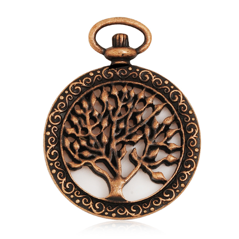 38*48mm Antique Copper Pocket Watch Pendant,Tree of Life Pendant,Steampunk Pendant,Necklace Pendant,sold 10pcs/lot