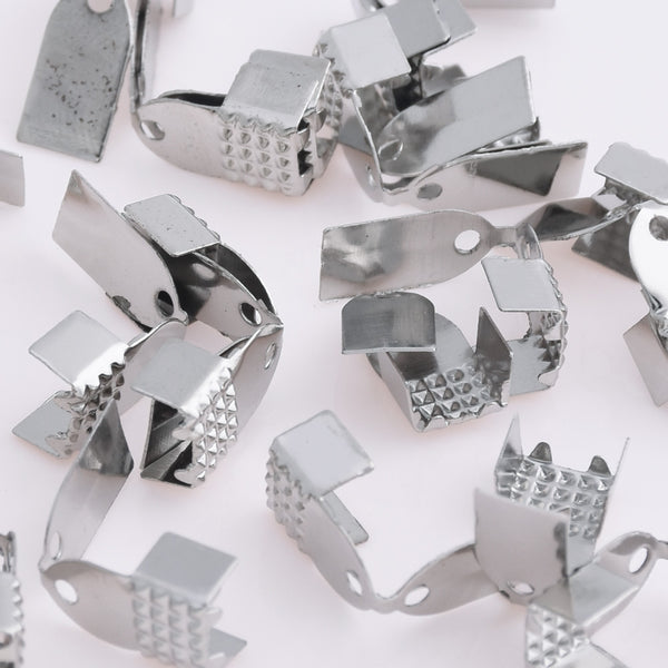 240 Nickel 6*10mm Iron Cord Crimp end of Cord Crimps End Caps cord Bracelet Jewelry DIY Accessories