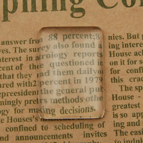 50 PCS 21*31 MM  Rectangle Flat Back Clear Crystal Glass Cabochon,Top Quality