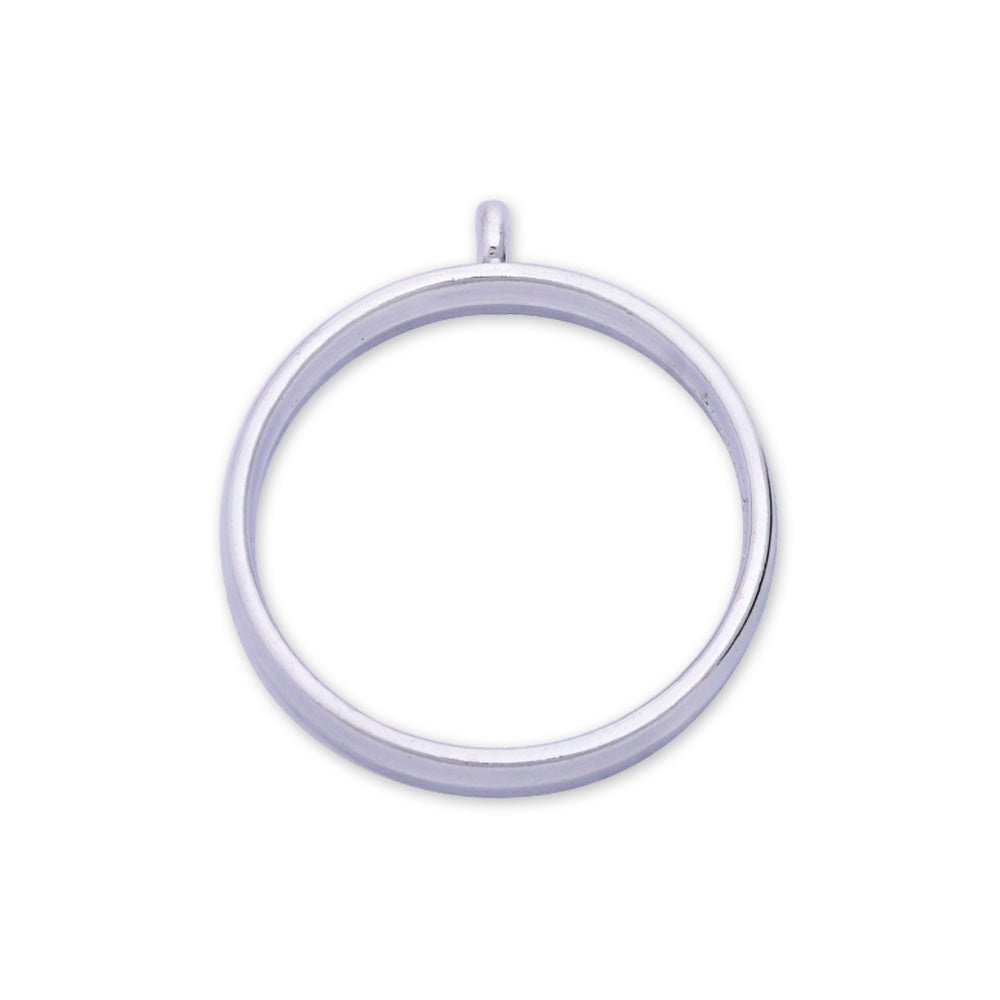 10 Silver Metal Round frame  28.5*28.5*4mm open back pendant  Zinc alloy accessories pendant trays Resin Setting Blanks