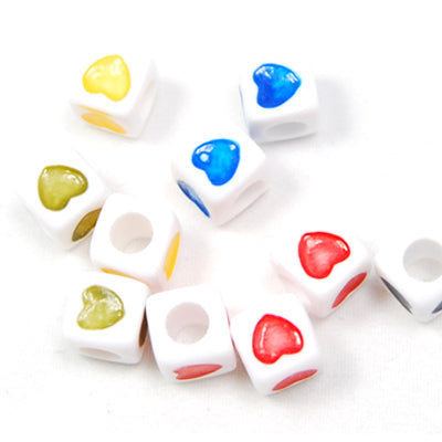 7*7MM Cube Alphabet Beads Acrylic Mixed Alphabet,Sold per PKG of 2000 PCS