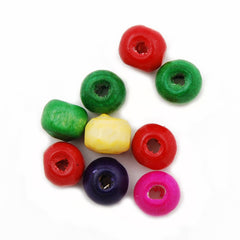 5*6 MM,300 Grams Round  Wooden Beads,Mixd Color,Approx 4200PCS