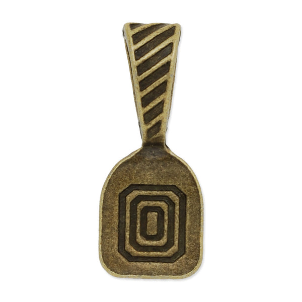 10x24mm Vintage Art Bails,Match Glue On Pendant Bails for Jewelry,Zinc Alloy Filled,Antique Bronze plated,50pcs/lot