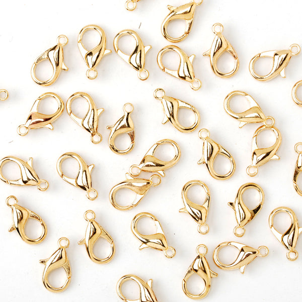 18mm Alloy Lobster Clasps Fastener Hooks Jewellery-making,KC Golden 50pcs