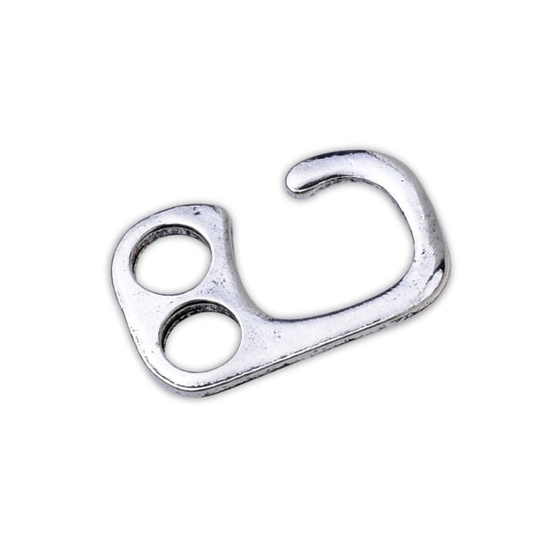 Antique Silver Tone Hook Clasps for Leather Bracelet 26x17mm. Hook Clasps Leather Bracelet Findings