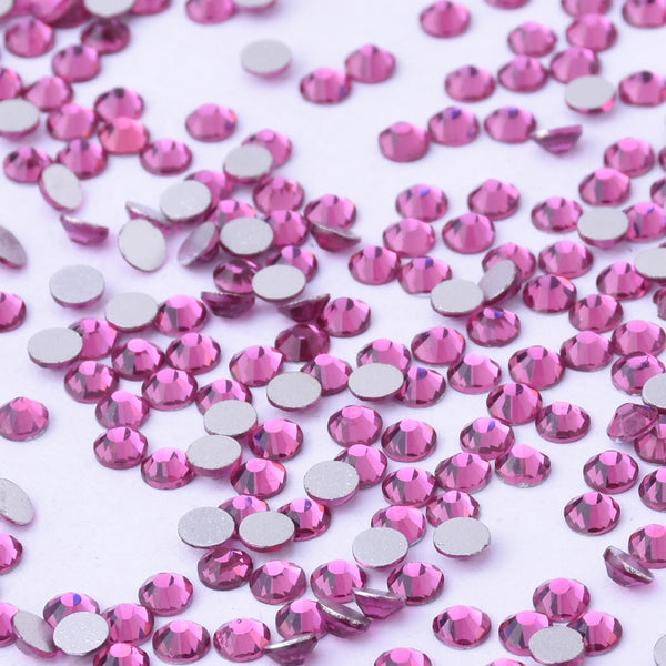 SS8 1440PCS Fuchsia  Non Hot Fix Crystal, Flat Back 3D Rhinestones DIY Phone case Nail art design deco supplies