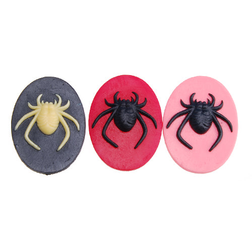 2014 New 30*40MM Oval “Spider” Resin Flatback Cabochons,Mixed Colors;sold 20pcs per pkg