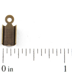Base Metal End Connectors,5MM,Antique Bronz Plated,Sold 1000pcs per Pkg