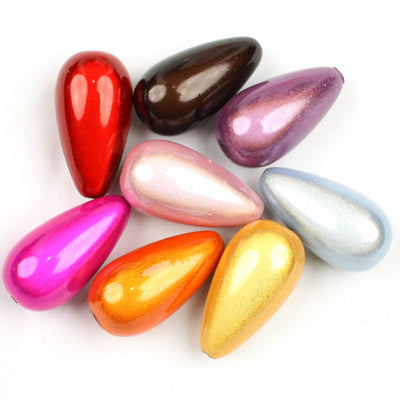 Top Quality 12*23mm Teardrop Miracle Beads,Mix colors,Sold per pkg of about 310 Pcs