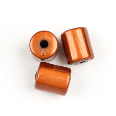 Top Quality 8 x 10 MM Tube Miracle Beads,Cinnamon,Sold per pkg of about 1100 Pcs