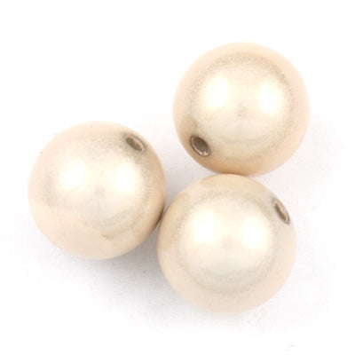 Top Quality 12mm Round Miracle Beads,Cream,Sold per pkg of about 560 Pcs