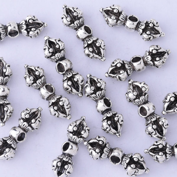 JIALEEY Wholesale Bulk Mix 40 Pcs Tibetan Silver Tone Color Spacer Loose  Beads Fit European Charm Bracelet Lot for Jewelry Making Findings DIY in  2023