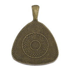 25mm(1 inch) triangle pendant trays,cambered corner,Zinc Alloy filled,antique Bronze plated,20pcs/lot