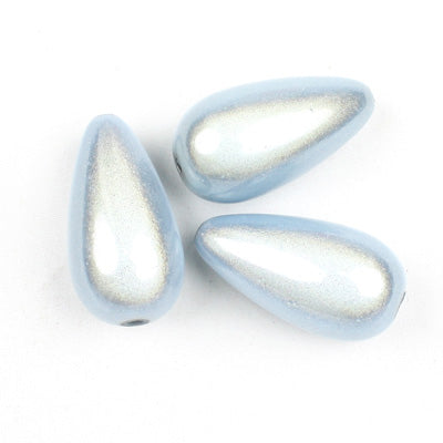 Top Quality 12*23mm Teardrop Miracle Beads,Ice Blue,Sold per pkg of about 310 Pcs