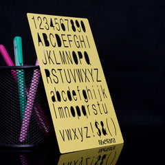 tibetara Brass Bullet journal stencil Planner StencilSans Serif Letter Stencil planner stencil about 4*7