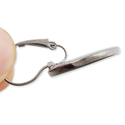 Gun Metal French Lever Back Earrings Blank/Base,fit 14MM glass cabochons,buttons