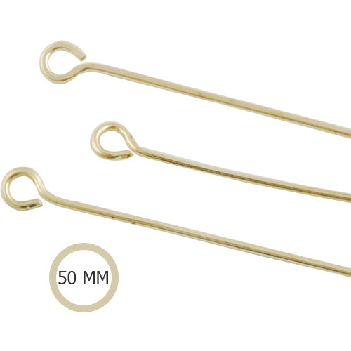 50 MM 14K Gold Plated, Iron eye Pins,Lead Free And Nickel Free,Sold 500 Grams Per package,Approx 2100 PCS