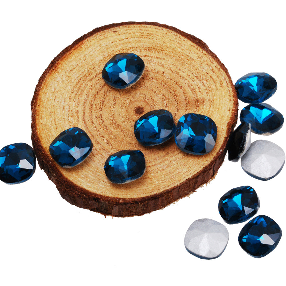 12mm Square Cabochon Cushion Cut Fancy Crystal Stone,Blue Crystal Fancy Stone, 4461,Cushion Cut Stone,20pcs/lot