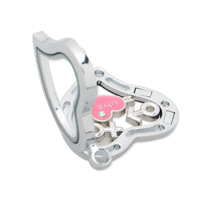 26x29mm Heart Floating Lockets,nickel finished,inner size 16x21mm,glass locket,memory Locket