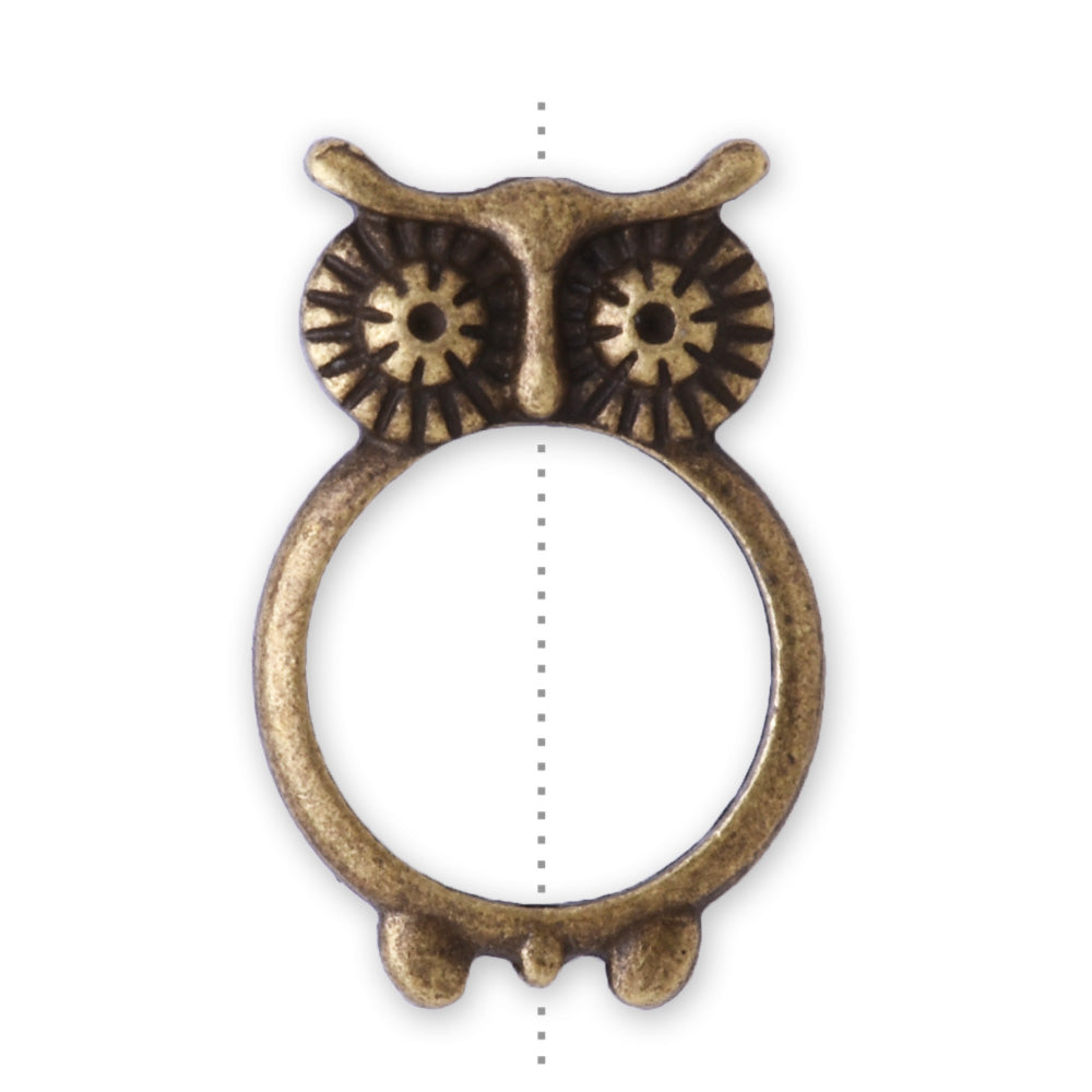 20 Metal Owl Charm Pendant fit 12mm bead, owl beaded Jewelry Findings