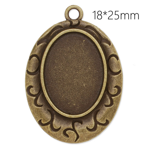 18x25mm Oval cameo setting,zinc alloy filled ,antique bronze plated,20pcs/lot