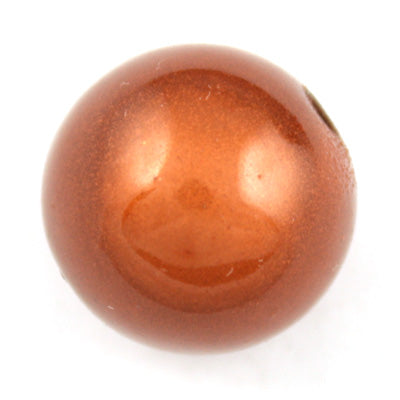 Top Quality 30mm Round Miracle Beads,Cinnamon,Sold per pkg of about 37 Pcs