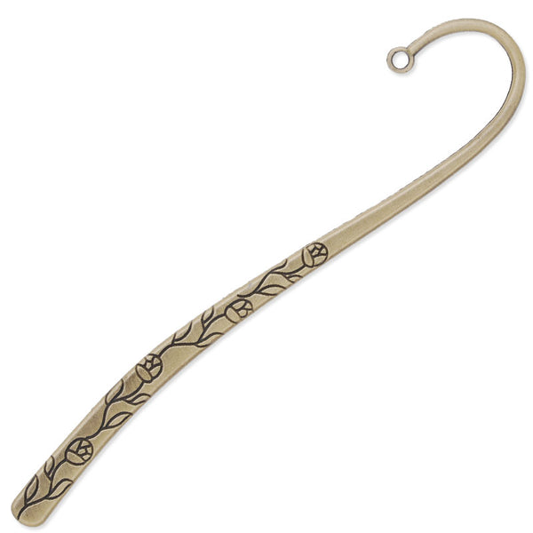 24x120mm Antique boronze hook bookmark,bookmark Chip,wild flower,10pcs/lot