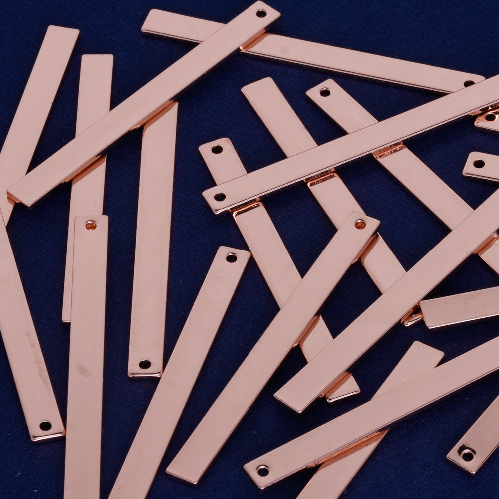 2"*1/8" Brass stamping bars jewelry stamping blanks Bar Blanks Great for stamping and engraving 18 Gauges rose gold 10pcs