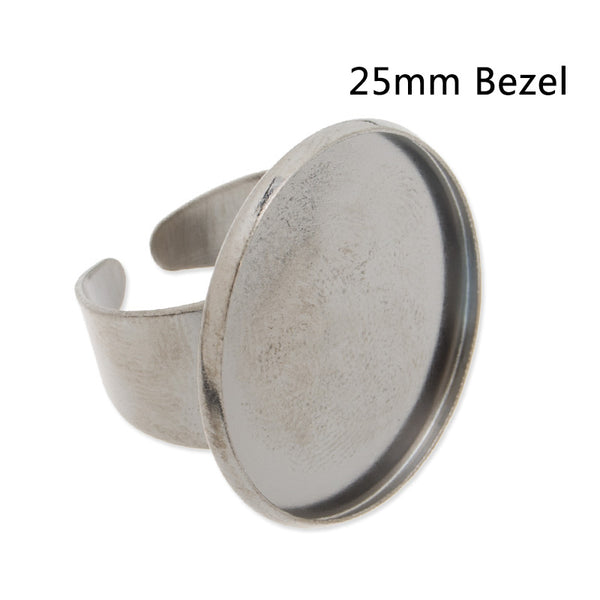 cuff ring with 1inch round blank bezel,brass filled,Gun metal black plated,20pcs/lot