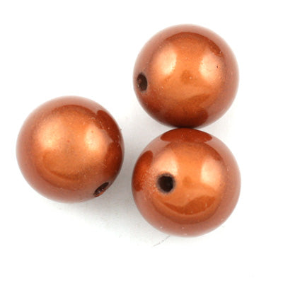 Top Quality 12mm Round Miracle Beads,Cinnamon,Sold per pkg of about 560 Pcs