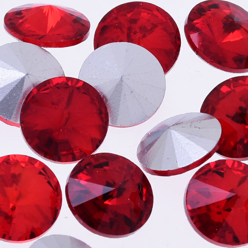 16mm High Quality Glass Rhinestones Round Jewelry Stones Satellite stone Pointed Back  red 50pcs 10182056