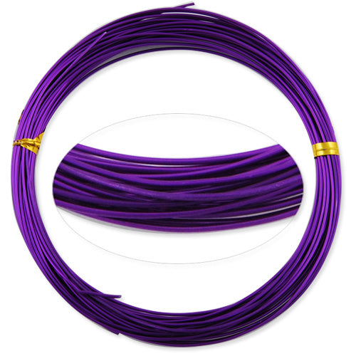 1MM Anodized Aluminum Wire, Purple Coated, round,10M/coil,Sold Per 10 coils
