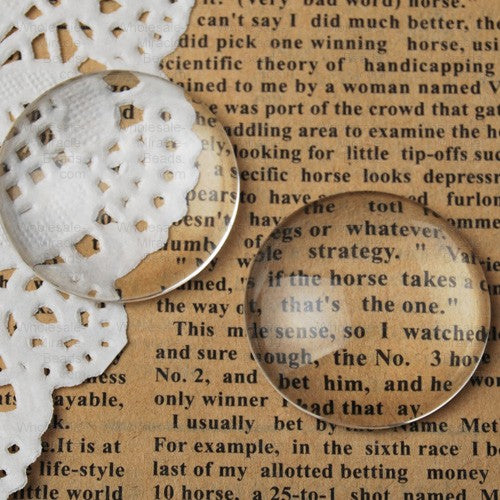 50 PCS 40MM Round Flat Back clear Crystal glass Cabochon,Top quality