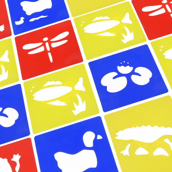 tibetara About 14*15cm Cute animals Stencil dragonfly duck Stencil plastic Stencil stencil bullet journal 6 each/lot