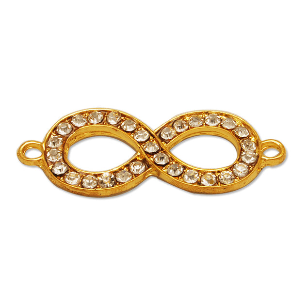 38*14MM Gold plated Brass Base,White Rhinestone,Eyes,Design Fits Wrist Shape,sold 10pcs per lot