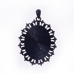 60*47mm Pendant Blank Base Setting Necklace Blank Row Rhinestone fit 40*30mm cabochons Jewelry supplies thickness 3mm black 10pcs 10022312