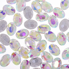10x14mm Oval Pointed Back Rhinestones Glass Jewels point crystal Nail Art Craft Supply clear AB 50pcs 10183857