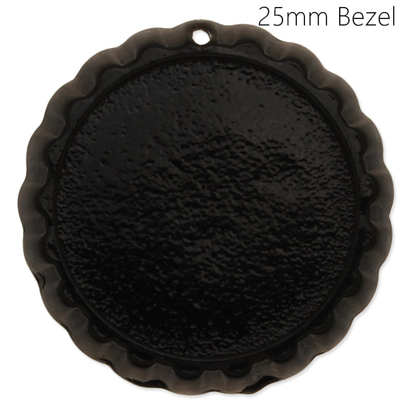 25mm Black Round Flattened Bottle Caps,zinc alloy filled,20pcs/lot