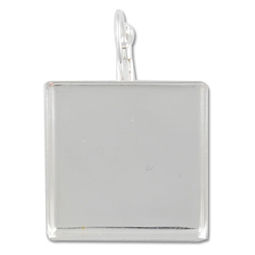 25MM Square Silver French Lever Back Earrings Blank/Base,fit 25MM glass cabochons,buttons