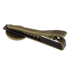 Tie Clip Bar with 16mm Round bezel,Brass filled,Antique Bronze plated,10pcs/lot