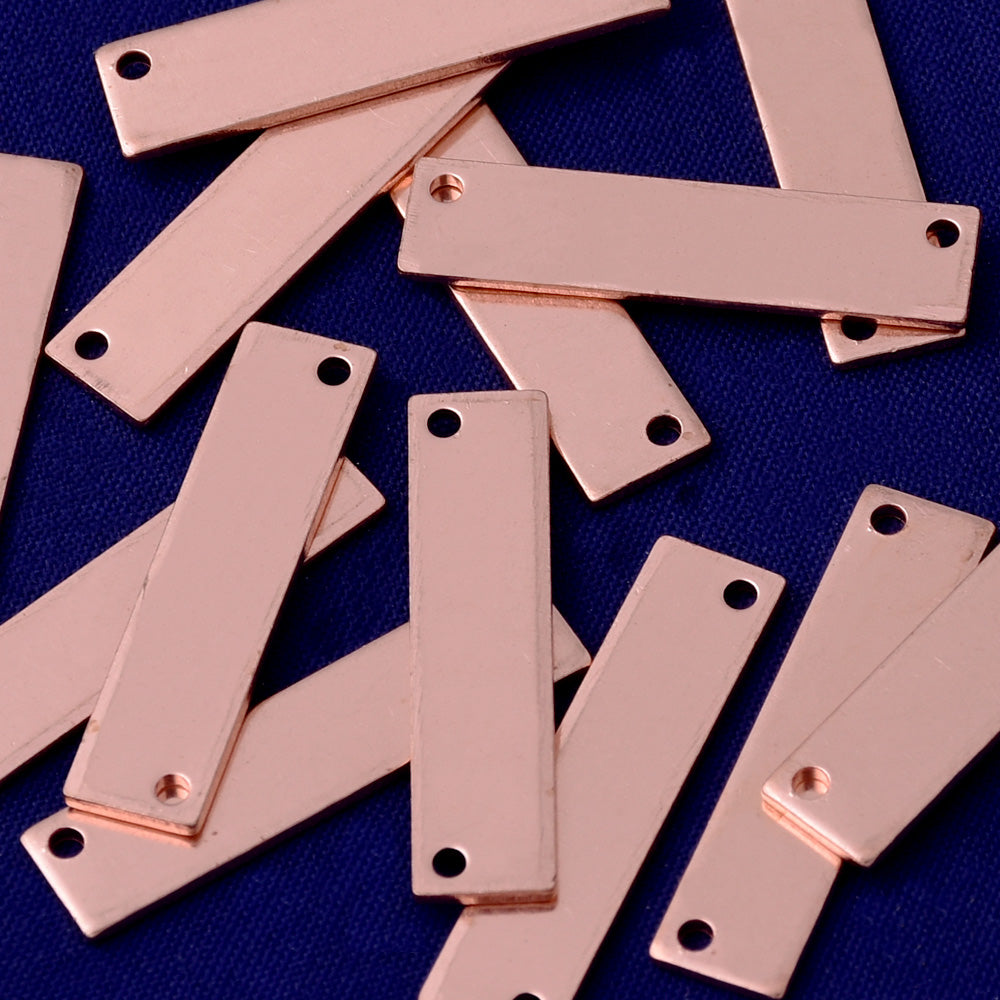 1"*1/4" Copper Stamping Blank two hole Hand Stamping Blank Jewelry Stamping  18 Gauges 20pcs 10175410