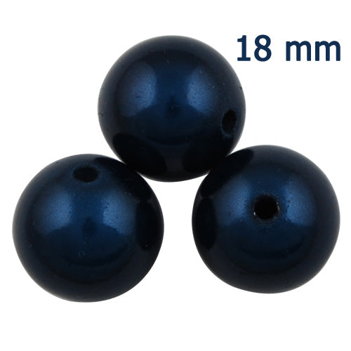 2013-2014 New style Top Quality 18mm Round Miracle Beads,ink blue,Sold per pkg of about 170PCS