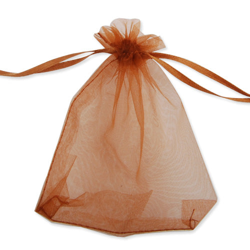 100*120 MM Coffee Organza Jewelry Gift Pouch Bags ,Sold 100 PCS Per Lot, Great For Wedding Favors, Sachets, Beads, Jewelry and so on