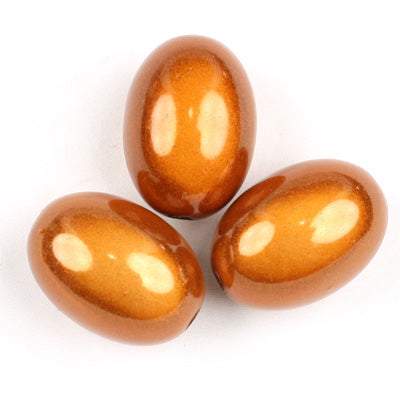 Top Quality 14*20mm Olive Miracle Beads,Cinnamon,Sold per pkg of about 240 Pcs