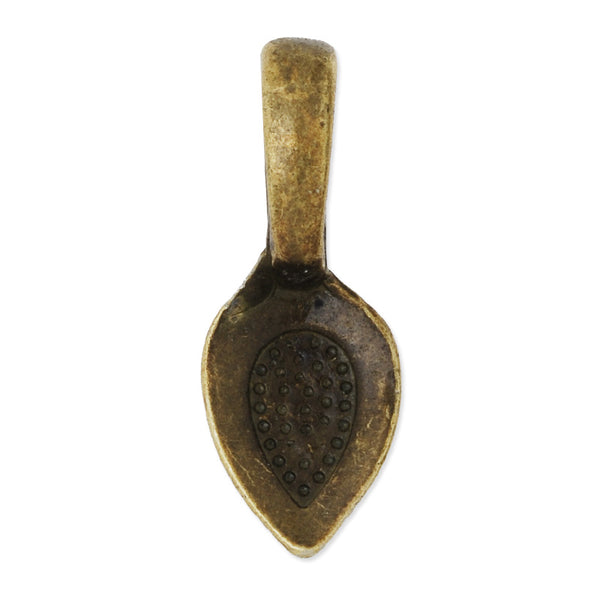 8x21mm Vintage Drop Art Bails,Match Glue On Pendant Bails for Jewelry,Zinc Alloy Filled,Antique Bronze plated,50 Pieces/lot