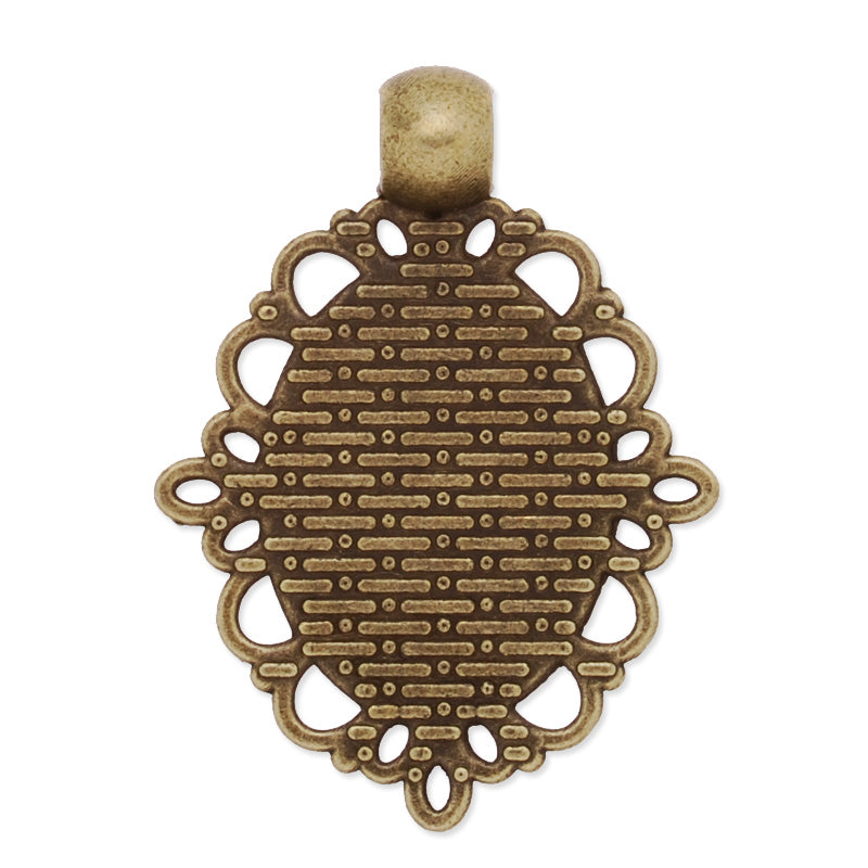 13x18mm Oval Pendant tray setting,zinc alloy filled,antique Bronze plated,20pcs/lot