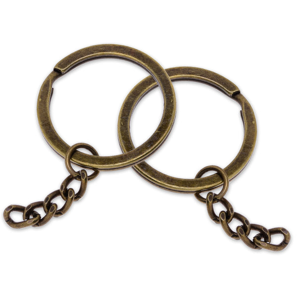 20/30 pcs/lot Key Chain Key Ring Bronze Rhodium Gold Color 28mm