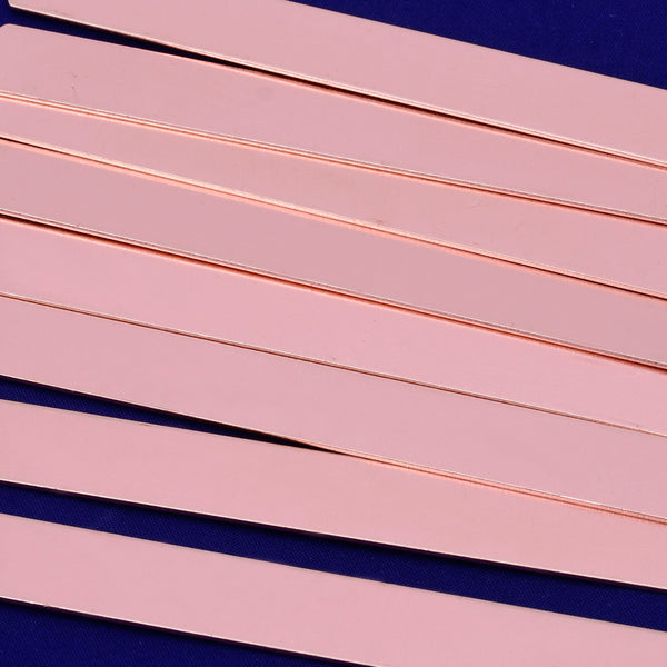 5pcs about 5"*1/2" tibetara® copper rectangle Stamping Blanks Custom Cuff Bracelet Jewelry, 18 Gauges