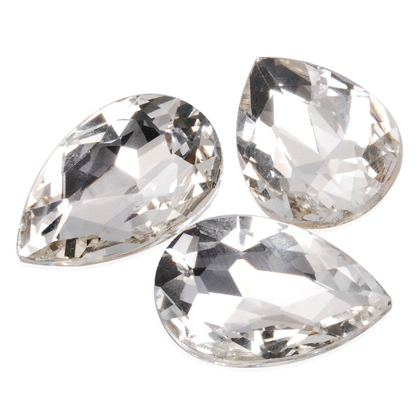 30*20mm White & ClearDrop Crystal Fancy Stone,4327,Cushion Cut Foiled Crystal Teardrop Fancy Stone,10pcs/lot