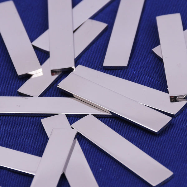 10 tibetara® Metal Stamping Blank about 12.7x76.2mm Rectangle Stamping Blanks Flat Stainless Steel Blanks Diy Jewelry Supplies